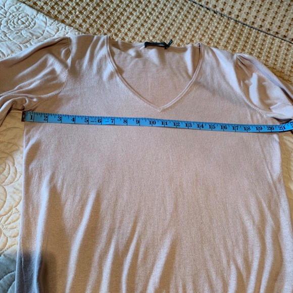 NWHT 🌸 Lauren Ralph Lauren Ruffled Cuffs Sweater Colton/Modal Dusty Ro… - Picture 5 of 8